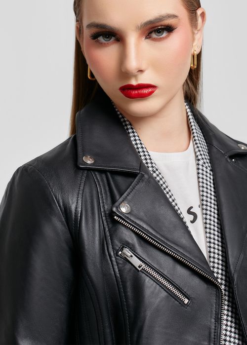 CASACA BIKER COLOR ENTERO