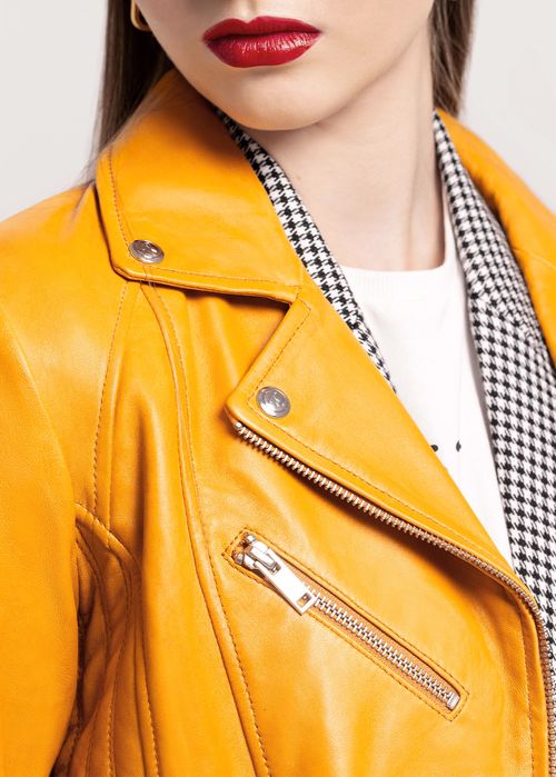 CASACA BIKER COLOR ENTERO