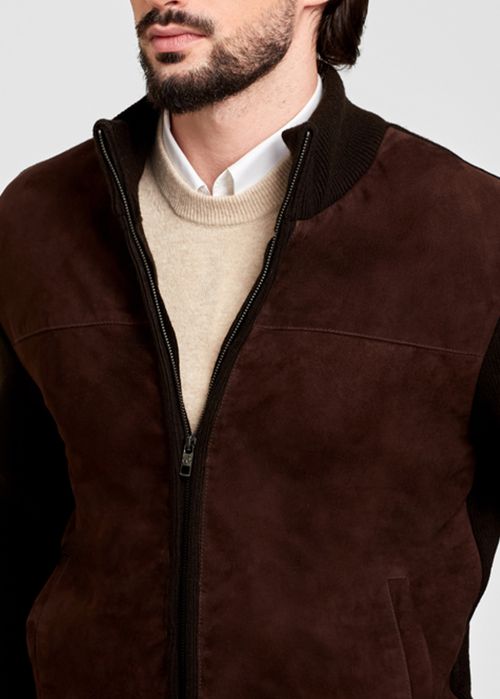 KNIT SUEDE JACKET
