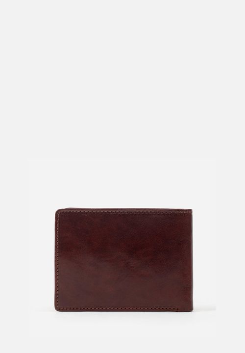 BILLETERA DE ESTILO CLÁSICO CON SENCILLERA EN CUERO ITALIANO