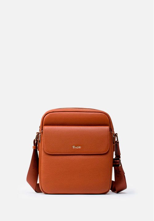 MORRAL DE ESTILO CASUAL EN CUERO GRABADO