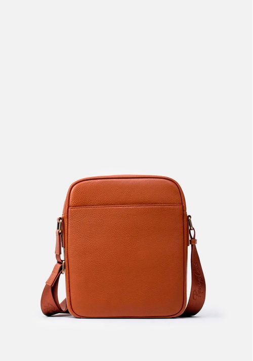 MORRAL DE ESTILO CASUAL EN CUERO GRABADO