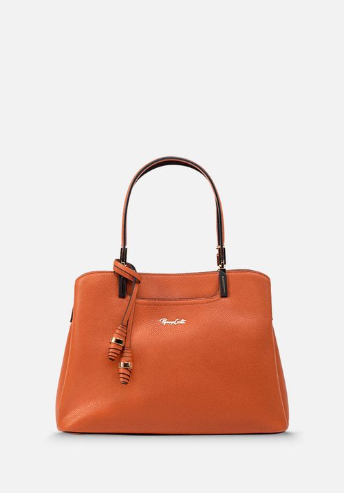 CARTERA DE MANO EN CUERO GRABADO