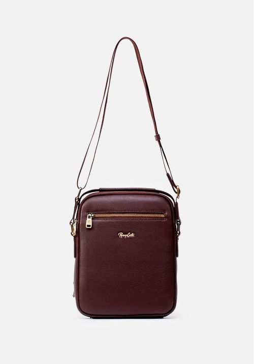 MORRAL MEDIANO EN CUERO GRABADO