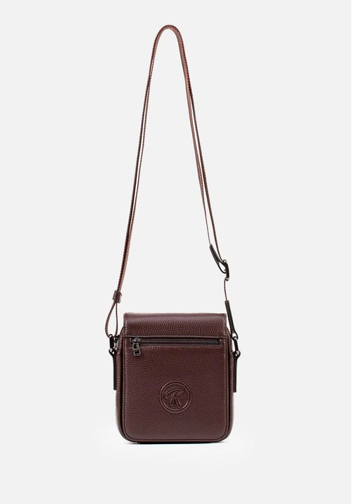 MORRAL PEQUEÑO EN CUERO GRABADO