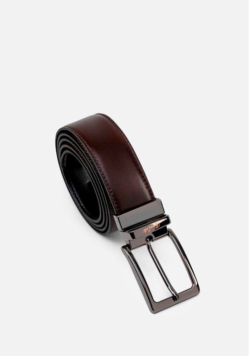 CORREA REVERSIBLE DE CUERO LISO