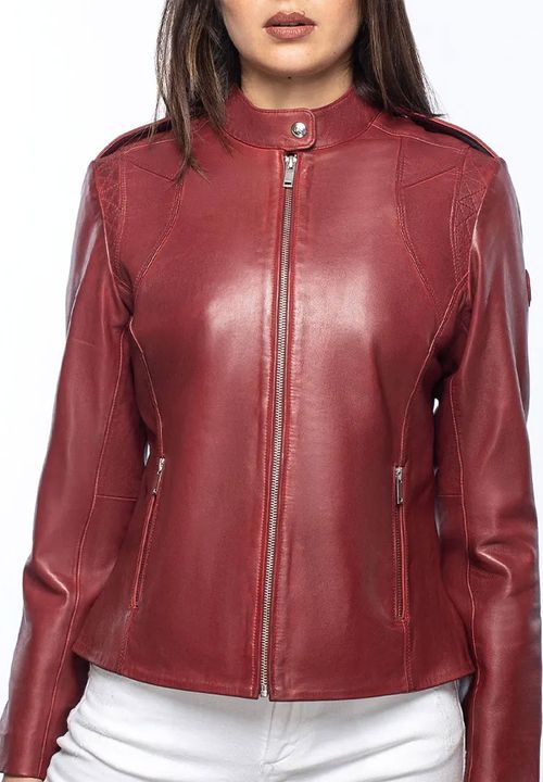 CASACA DE CUERO ESTILO SPORT